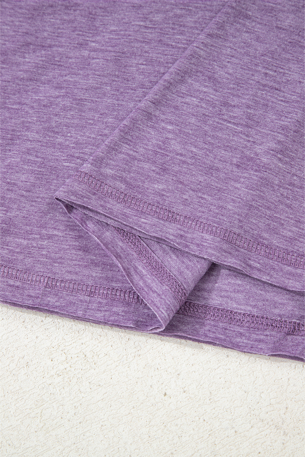 Tillandsia Purple Contrast Print Striped Raglan Long Sleeve