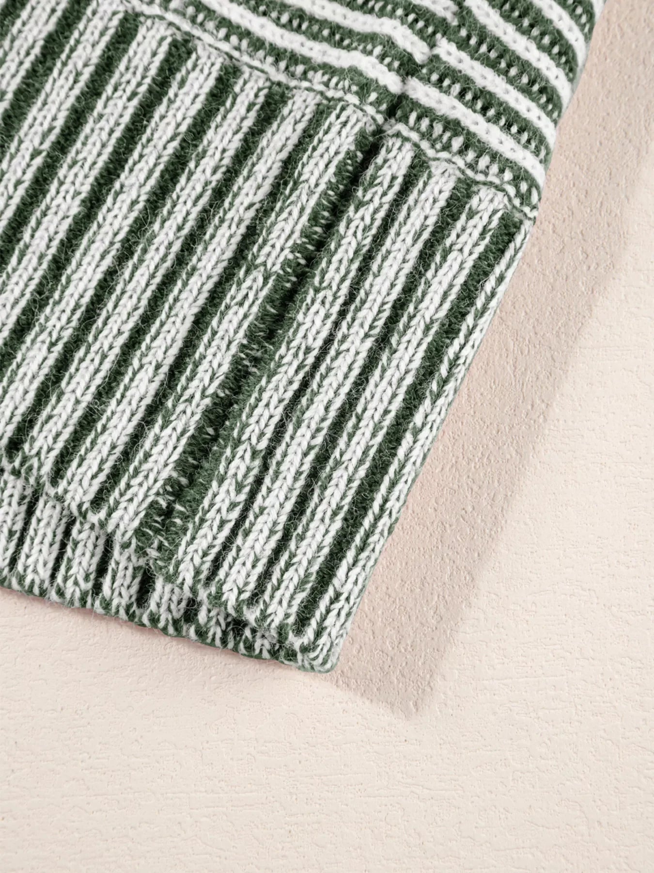 Striped Ribbed Knit Boat Neck Baggy Sweater Simply Love