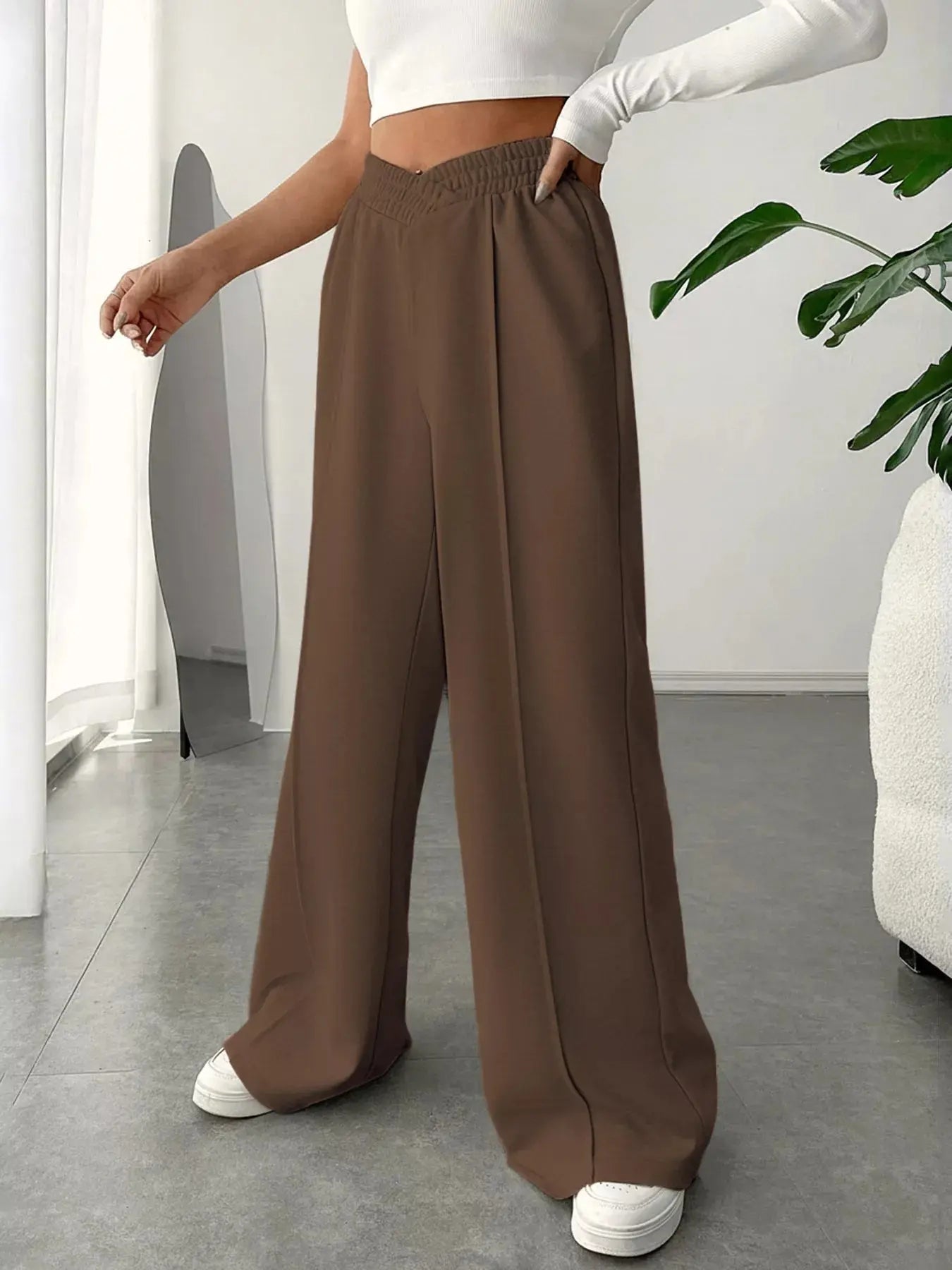 Wide Leg High Waist Pants Simply Love