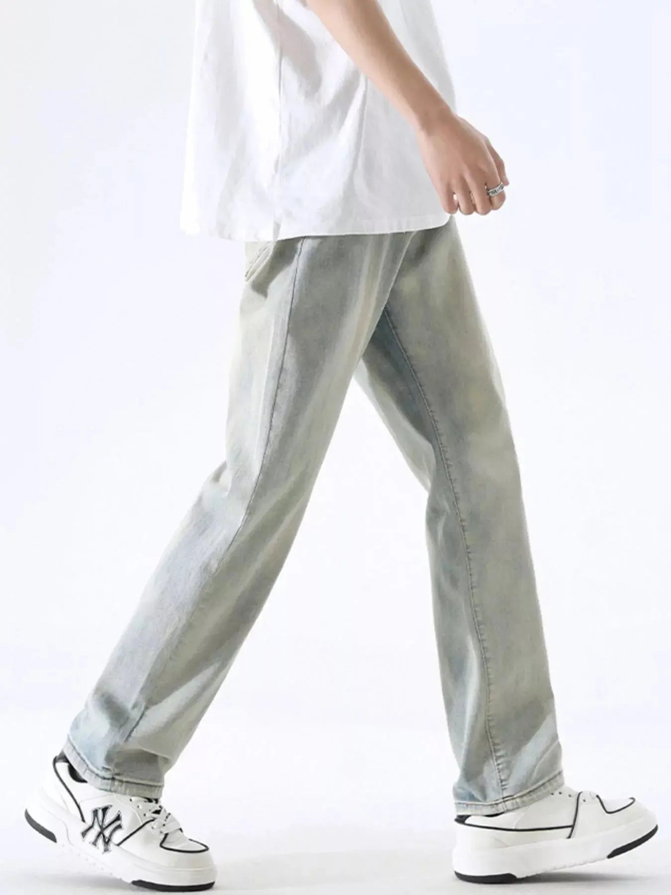 Men's Full Size Wash Wide Leg Jeans Plus Size Simply Love