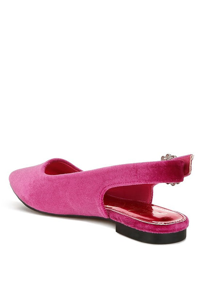 Dolan velvet slingback flat sandals