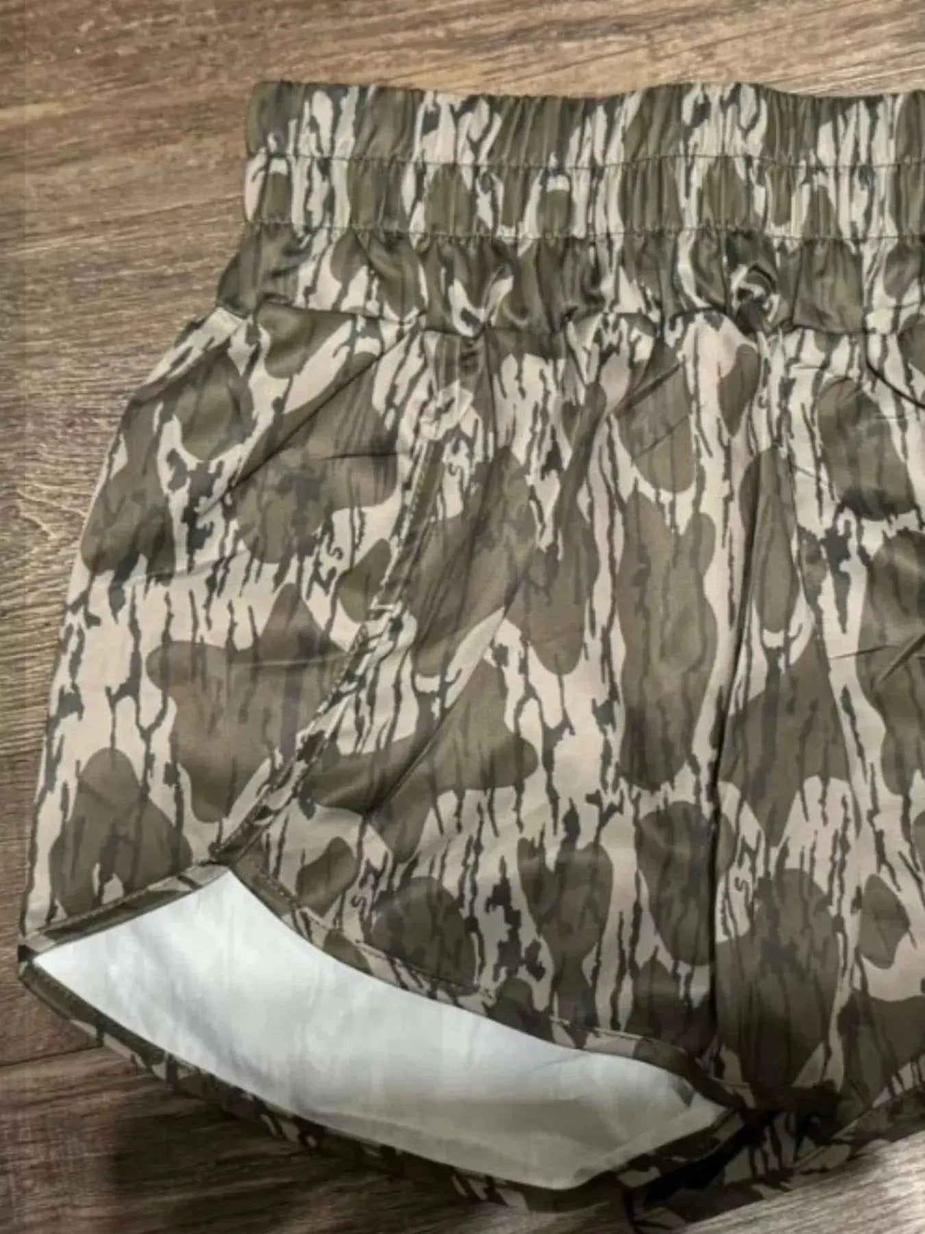 Camo Print Elastic Waist Shorts Simply Love