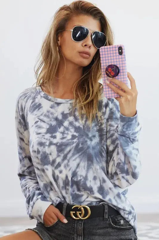 BiBi Tie Dye Print Terry T-Shirt - Love Salve 