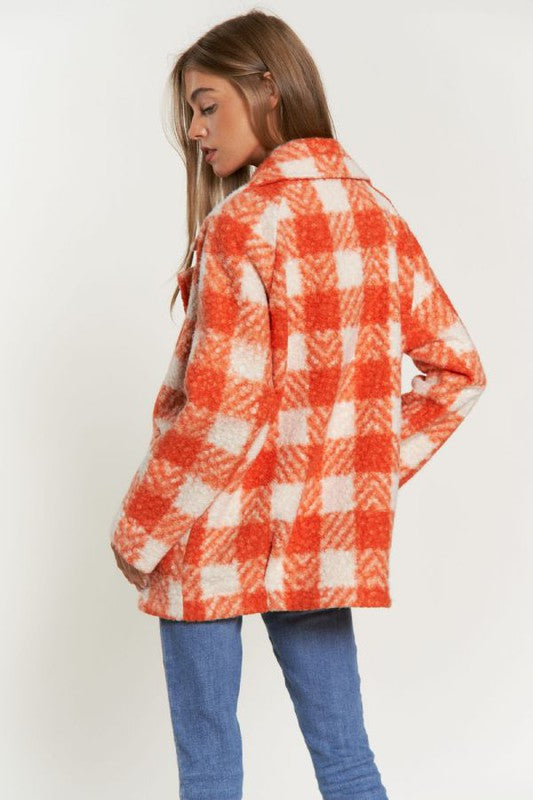 Chic Plaid Boucle Coat Jacket