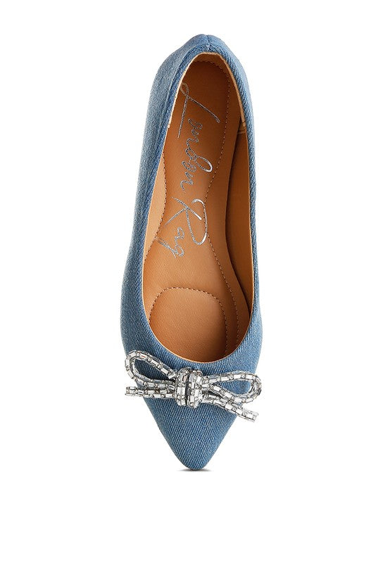 Ellerby embellished bow ballet flats