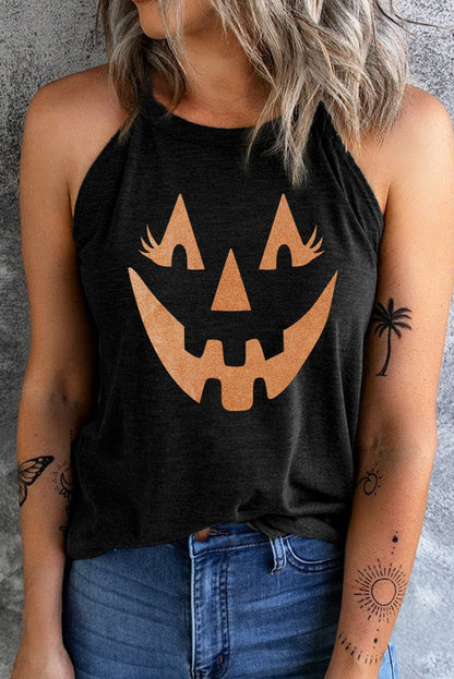 Halloween Graphic Tank Top - Casual Style