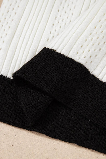 Simply Love: Knit Vest - Eyelet Trim