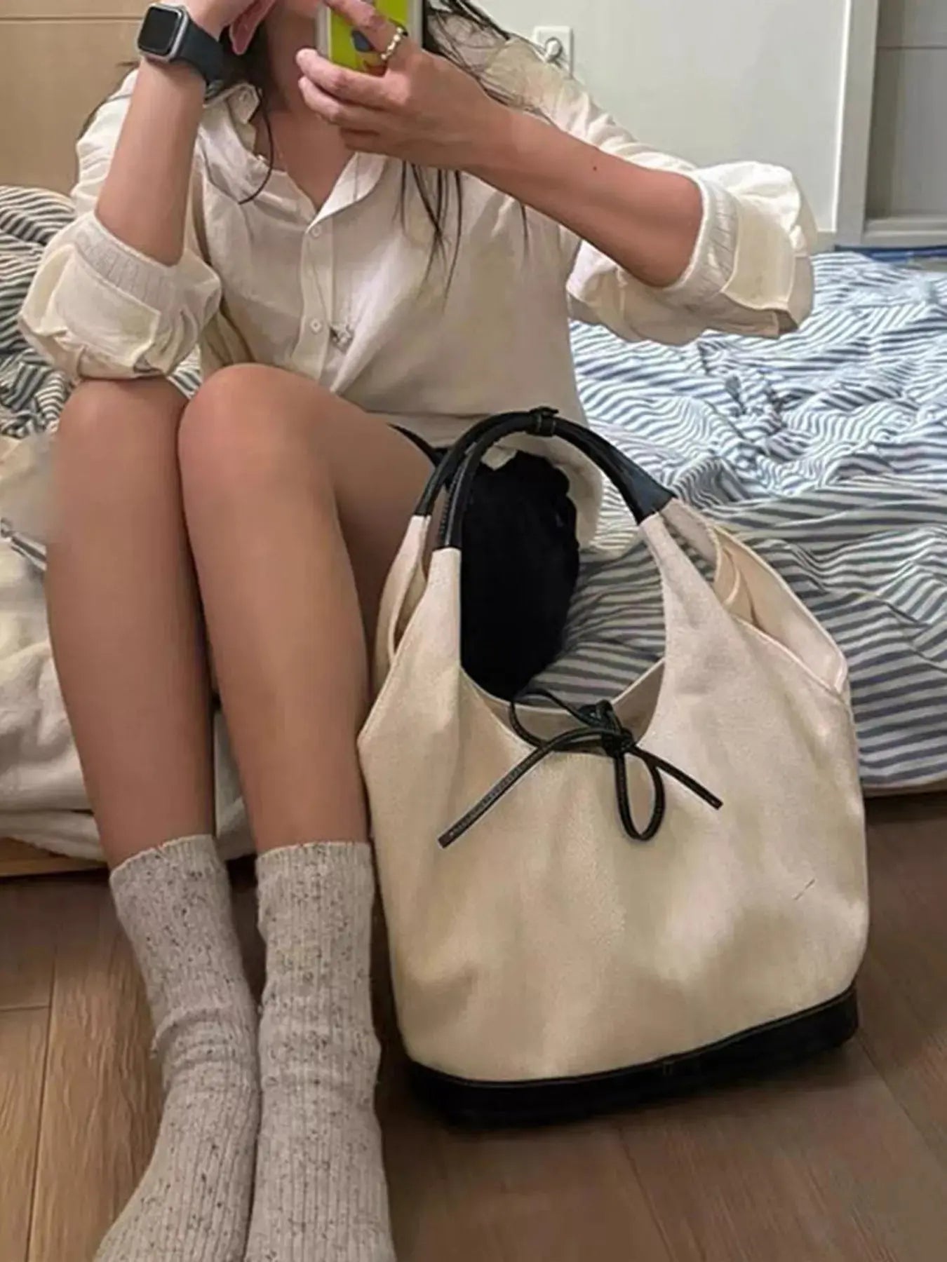 Tie Detail Shoulder Bag Simply Love