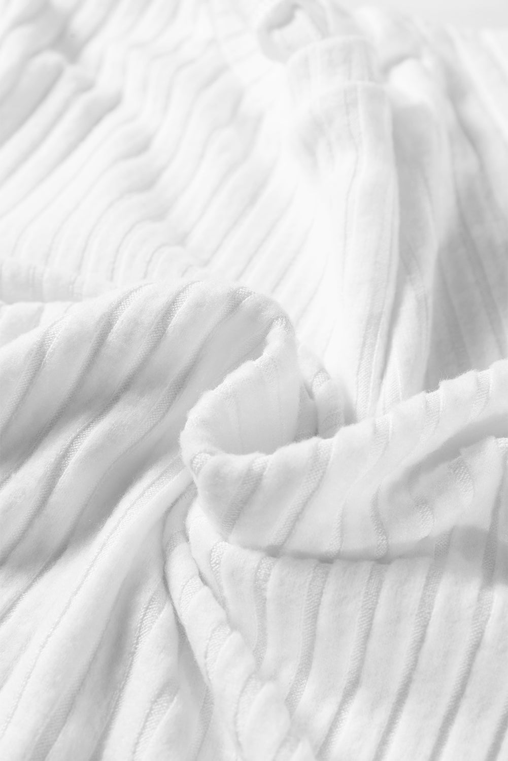 Dear-Lover White Ribbed Knit Women's Casual Top: Everyday Wear, Long Sleeve Dear-Lover Dropshipping