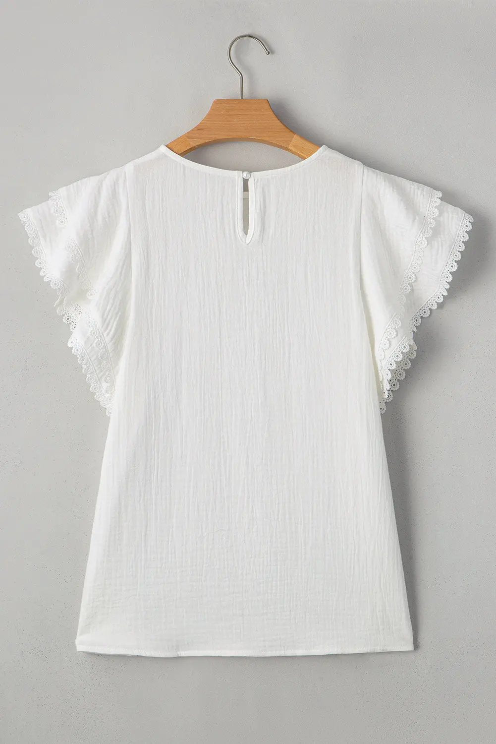 Soraya Crinkled Layered Ruffled Flutter Sleeve Blouse for Women - Love Salve 