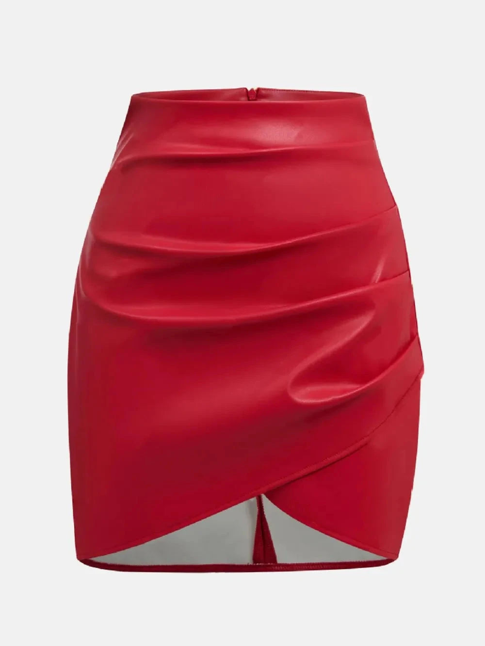 Ruched Asymmetrical Hem Skirt Coco’s Tee Boutique