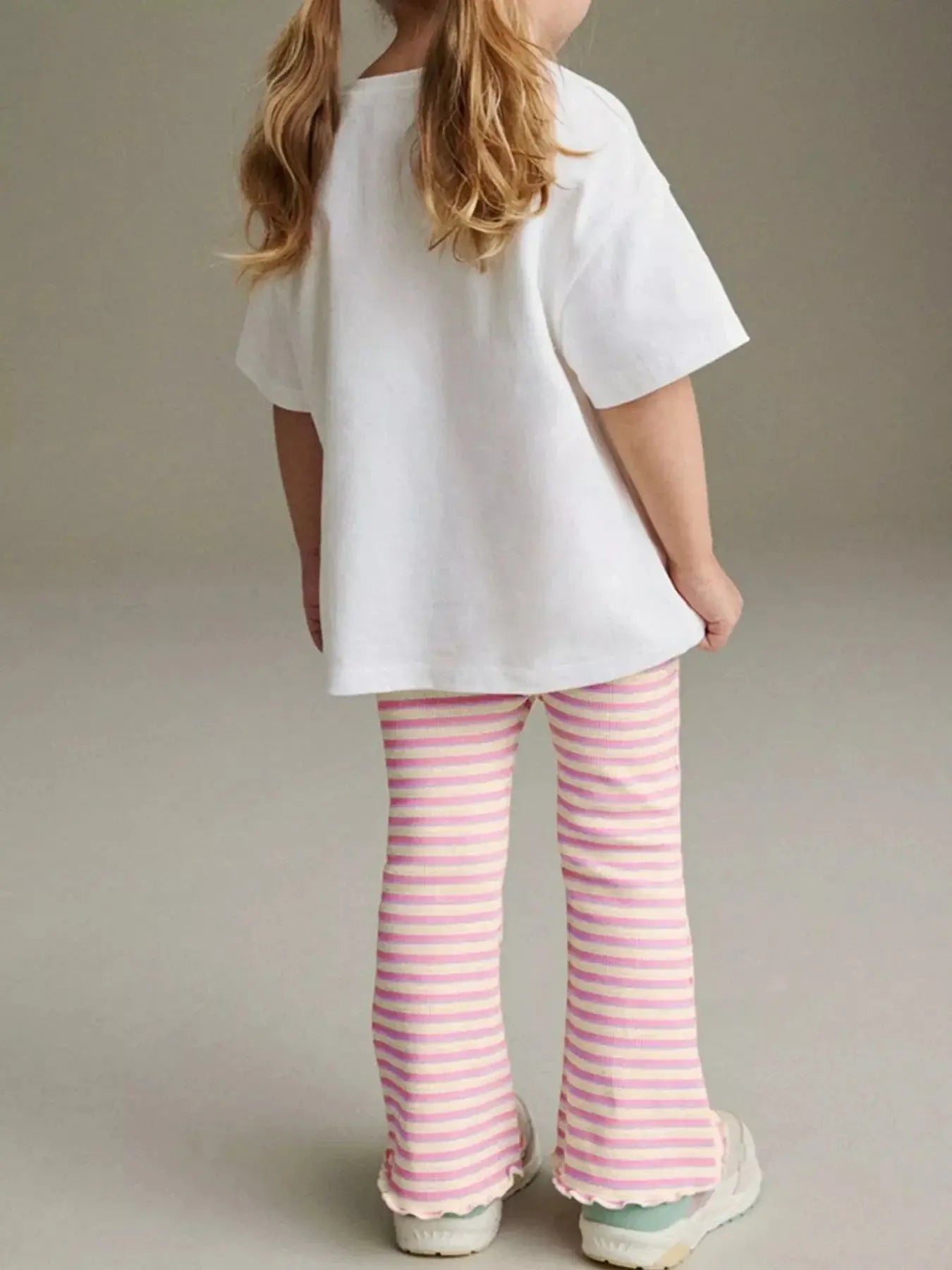 Children's Unicorn Graphic Tee and Striped Pants Set Simply Love