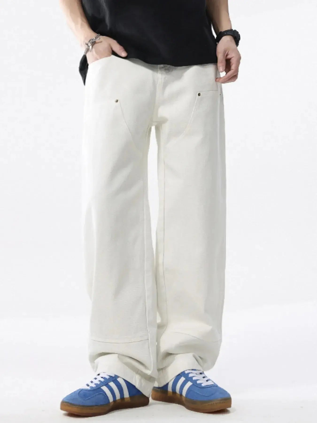 Men's Full Size Distressed Wide Leg Jeans Plus Size Simply Love