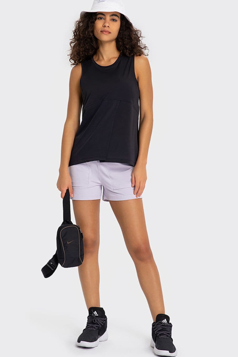 Elastic Waist Sports Shorts with Pockets.