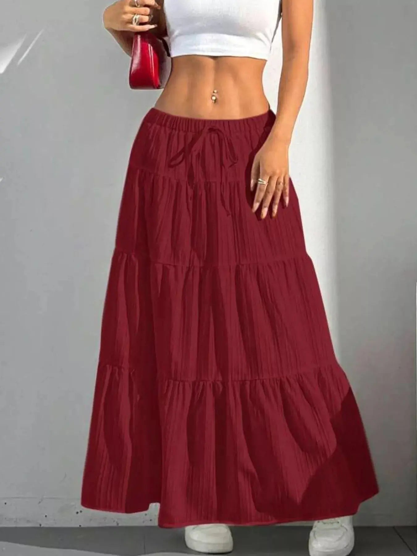 Flowy Tiered Maxi Skirt Simply Love