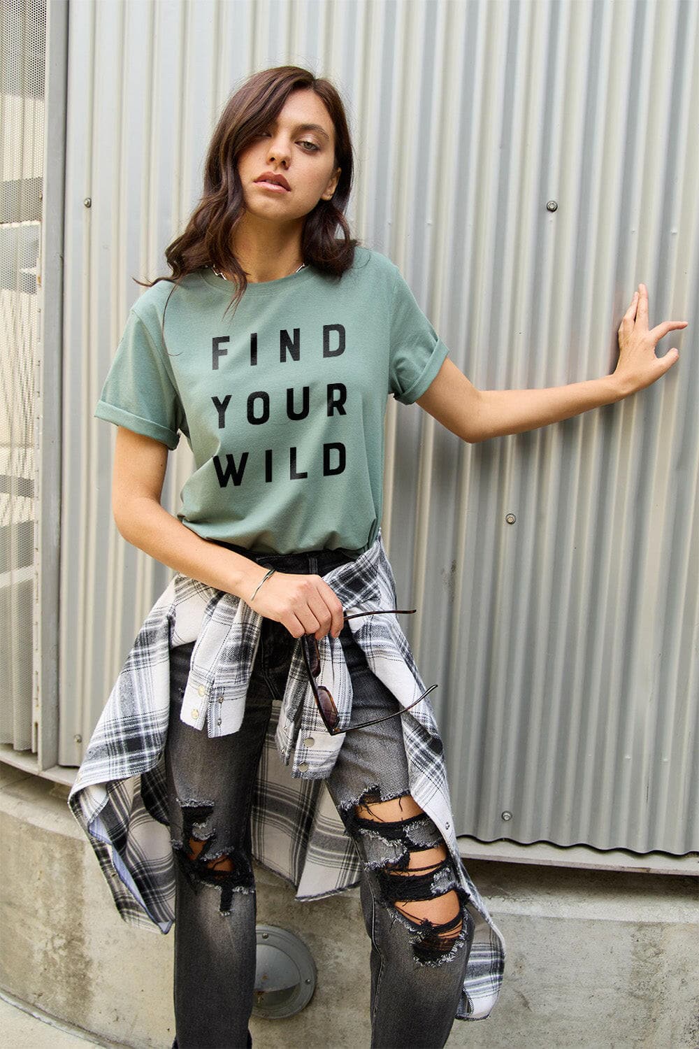 Simply Love Full Size FIND YOUR WILD Short Sleeve T-Shirt.