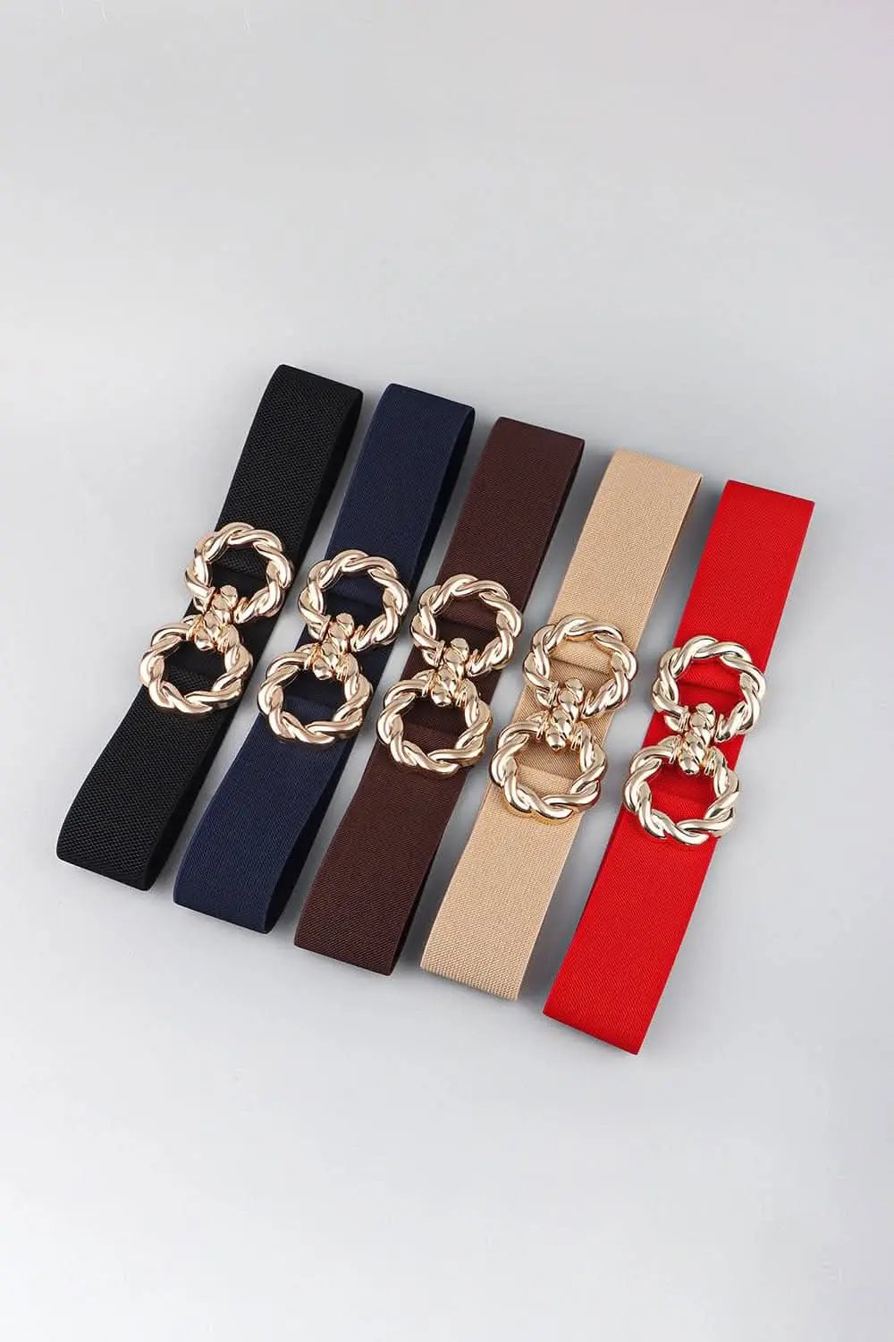 Elastic belt with zinc alloy buckle - Love Salve 