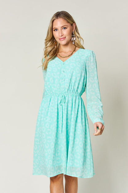 Double Take: Ruched V-Neck Dress