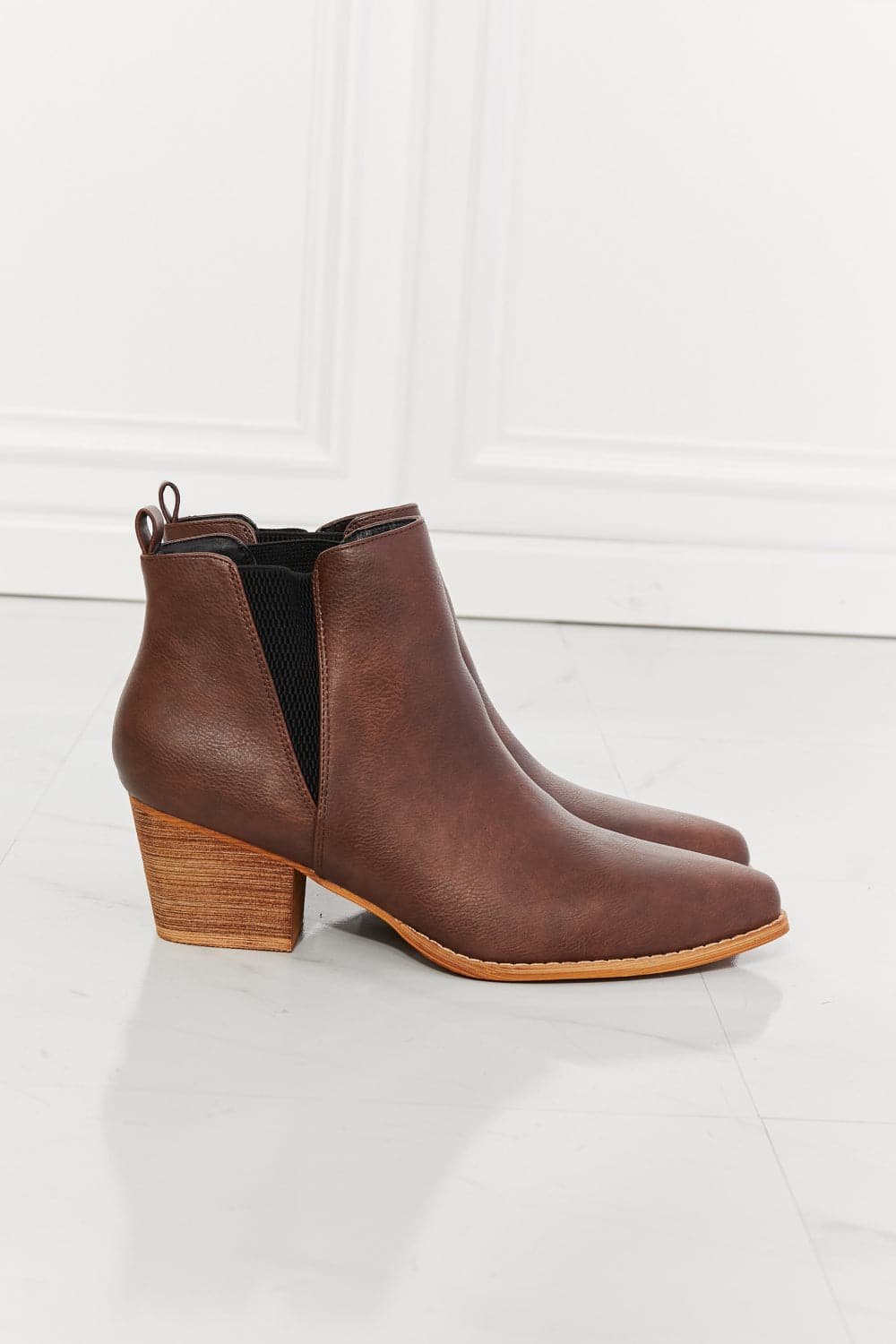 MMShoes Back At It Point Toe Bootie in Chocolate.