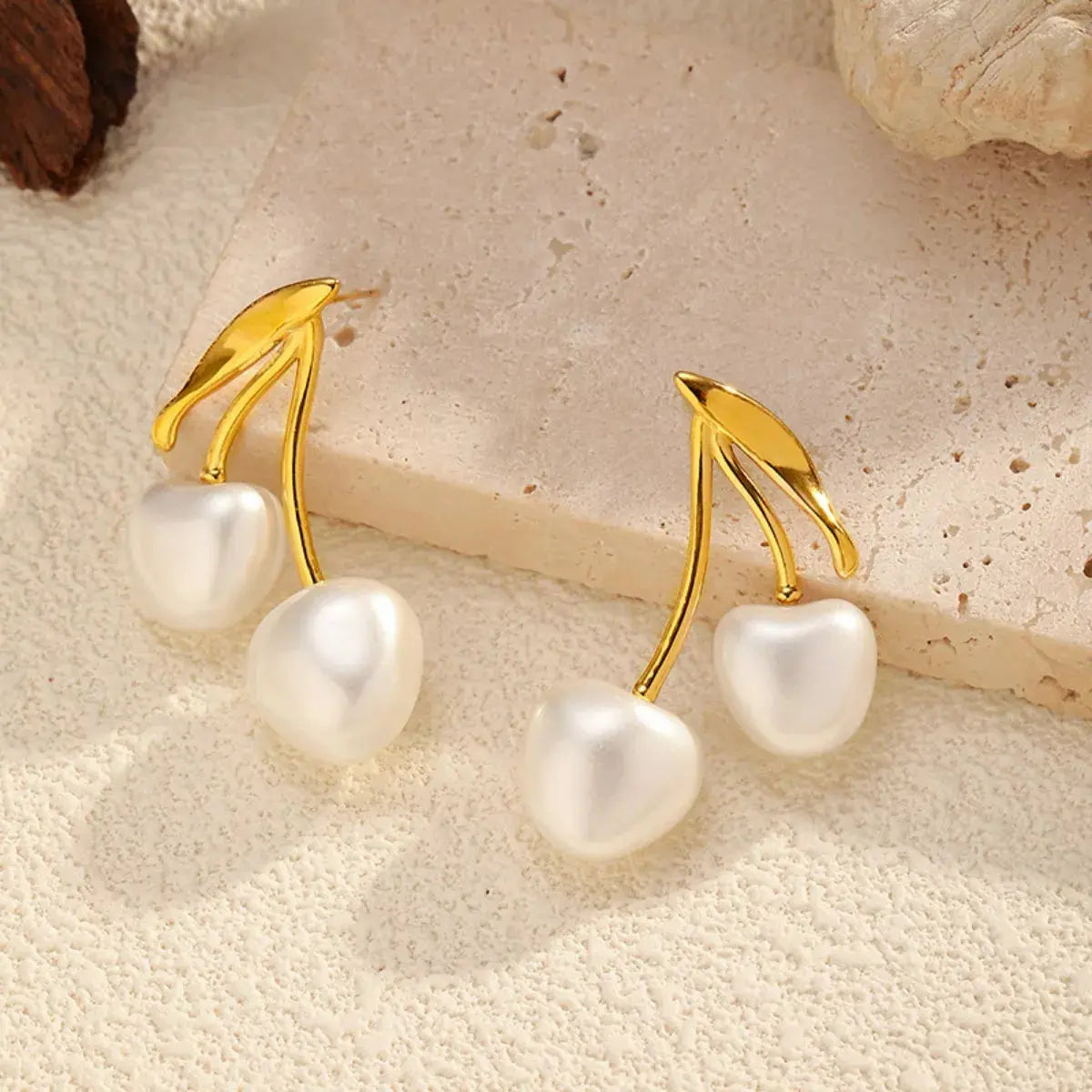 Pearl Cherry Drop Earrings Simply Love