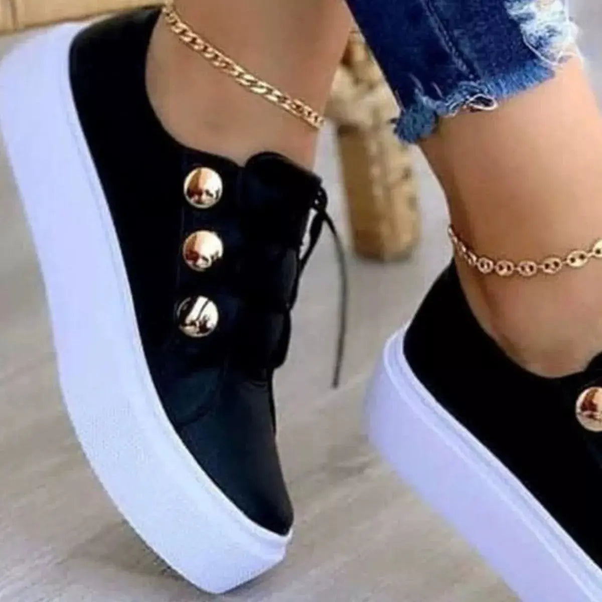 Round Toe Platform Sneakers Simply Love