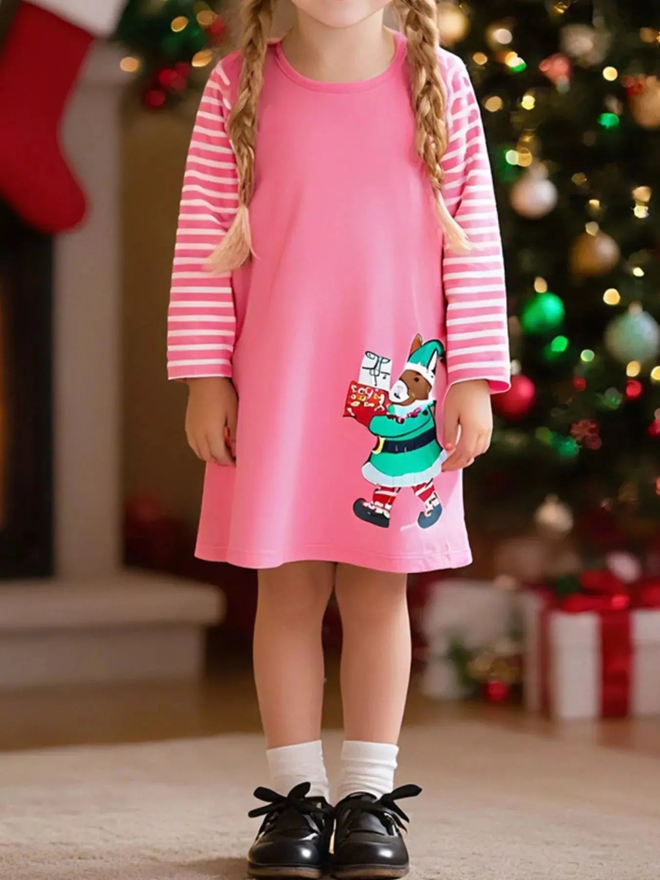 Children's Embroidered Long Sleeve Dress Simply Love