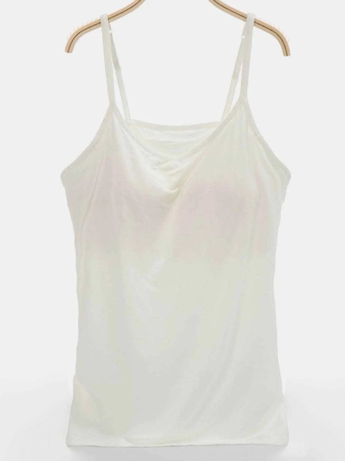Scoop neck cami with adjustable straps - Love Salve 