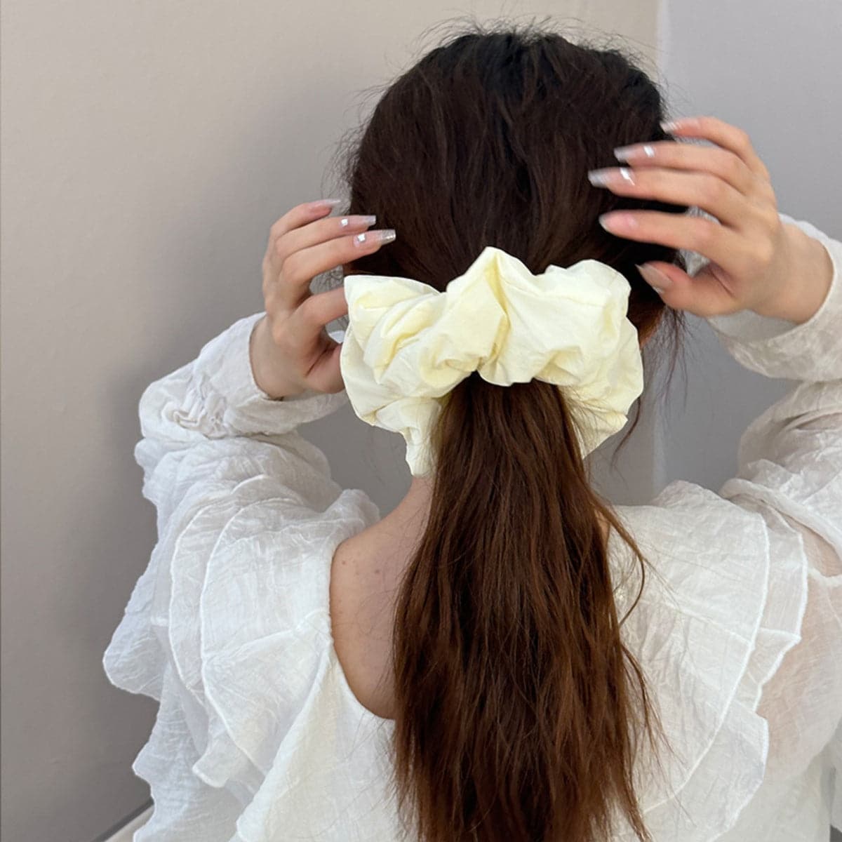 Ruched Elastic Hair Scrunchy.