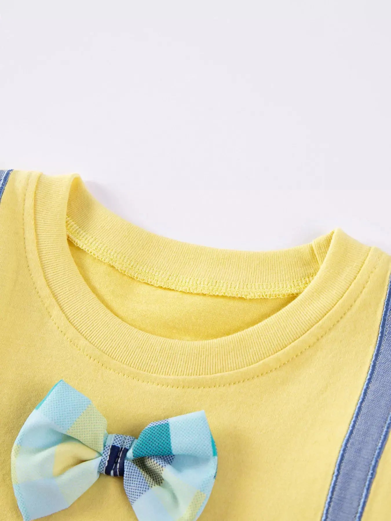 Children's Bow Embroidered Round Neck T-Shirt Simply Love