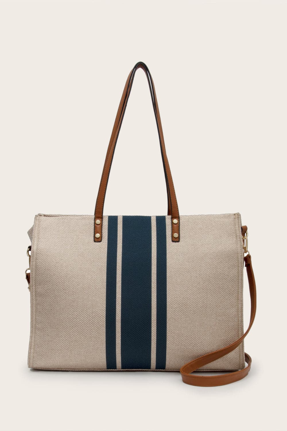 Striped Tote Bag.