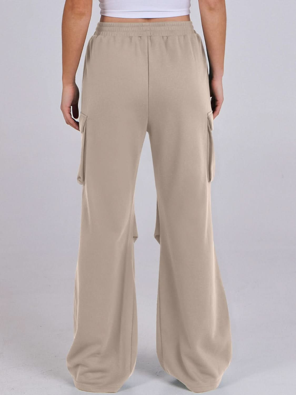 Wide-Leg Comfort Pants with Elastic Waist and Pockets