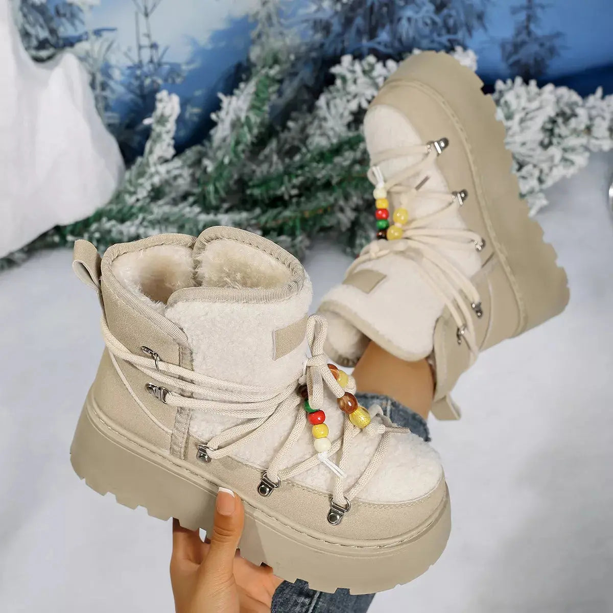 Lace-Up Platform Winter Boots Simply Love
