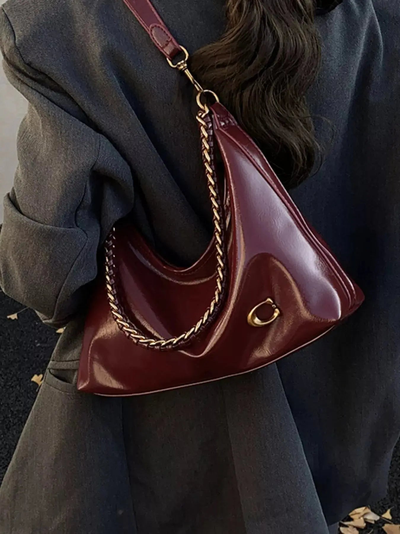 Leather Chain Shoulder Bag Simply Love