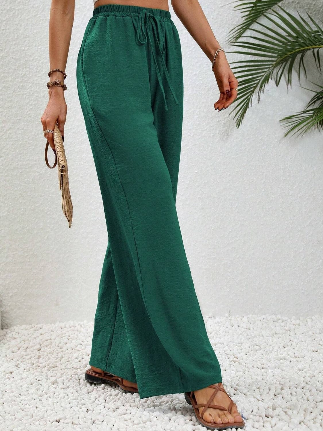 Wide Leg Drawstring Pants.