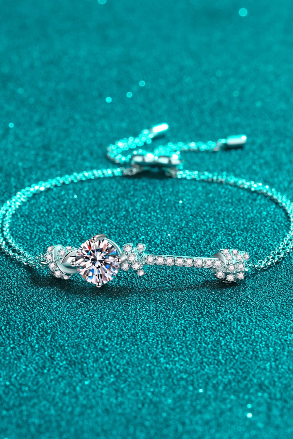 2 Carat Moissanite 925 Sterling Silver Bracelet.