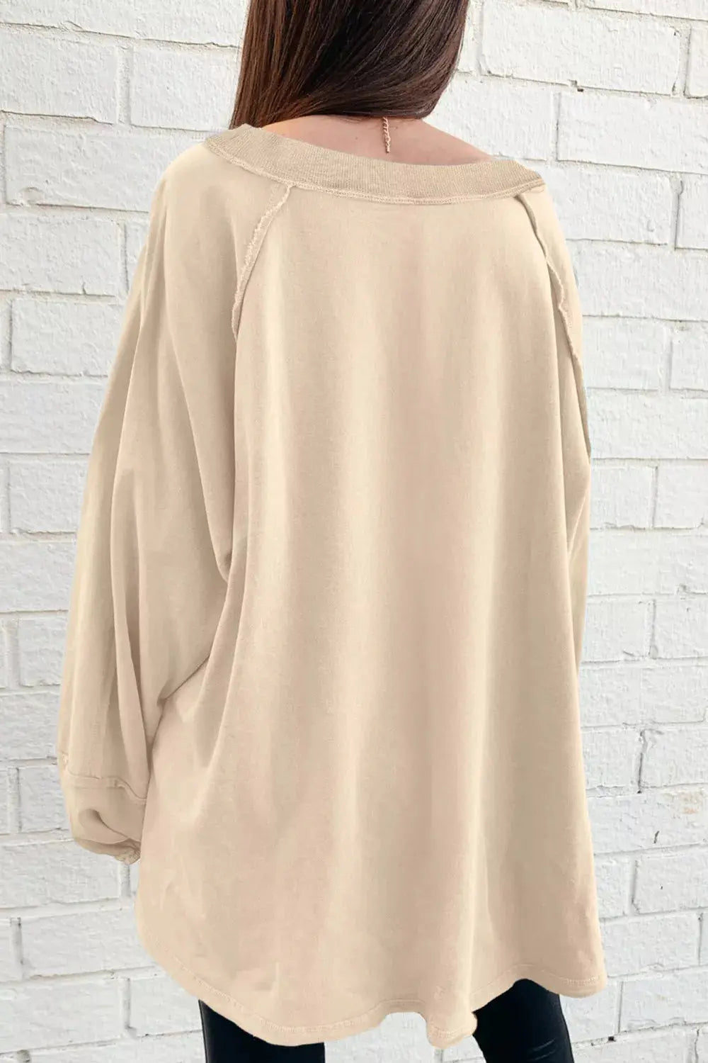 Oversized Long Sleeve Crewneck Sweatshirt Simply Love