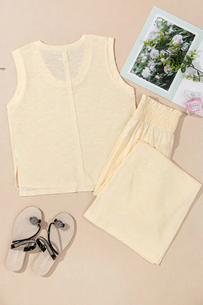 Simply Love: Smocked Waist Tank & Pants Set