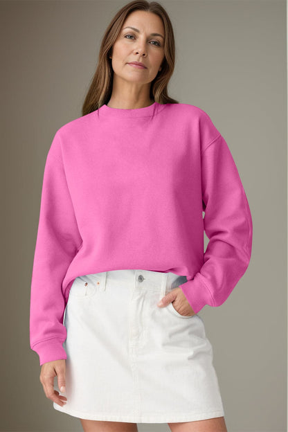 Cozy Essentials: Classic Round Neck Long Sleeve Sweatshirt