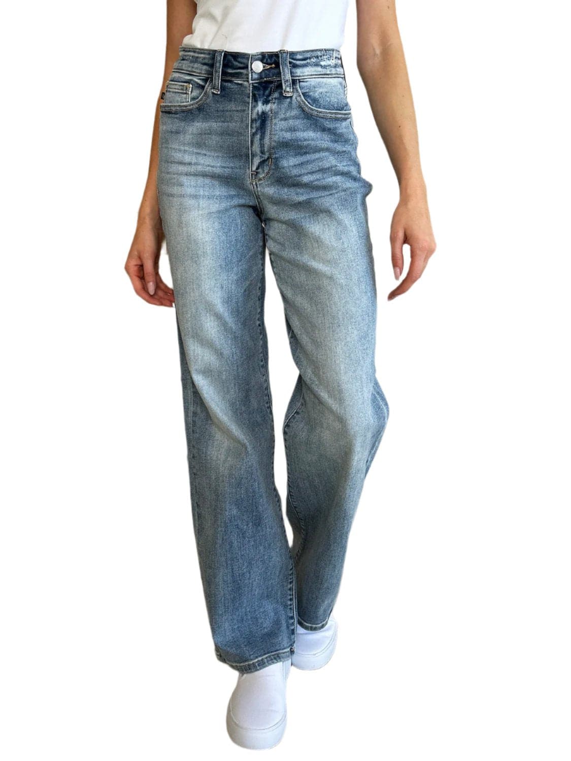 Judy Blue Full Size High Waist Straight Jeans.