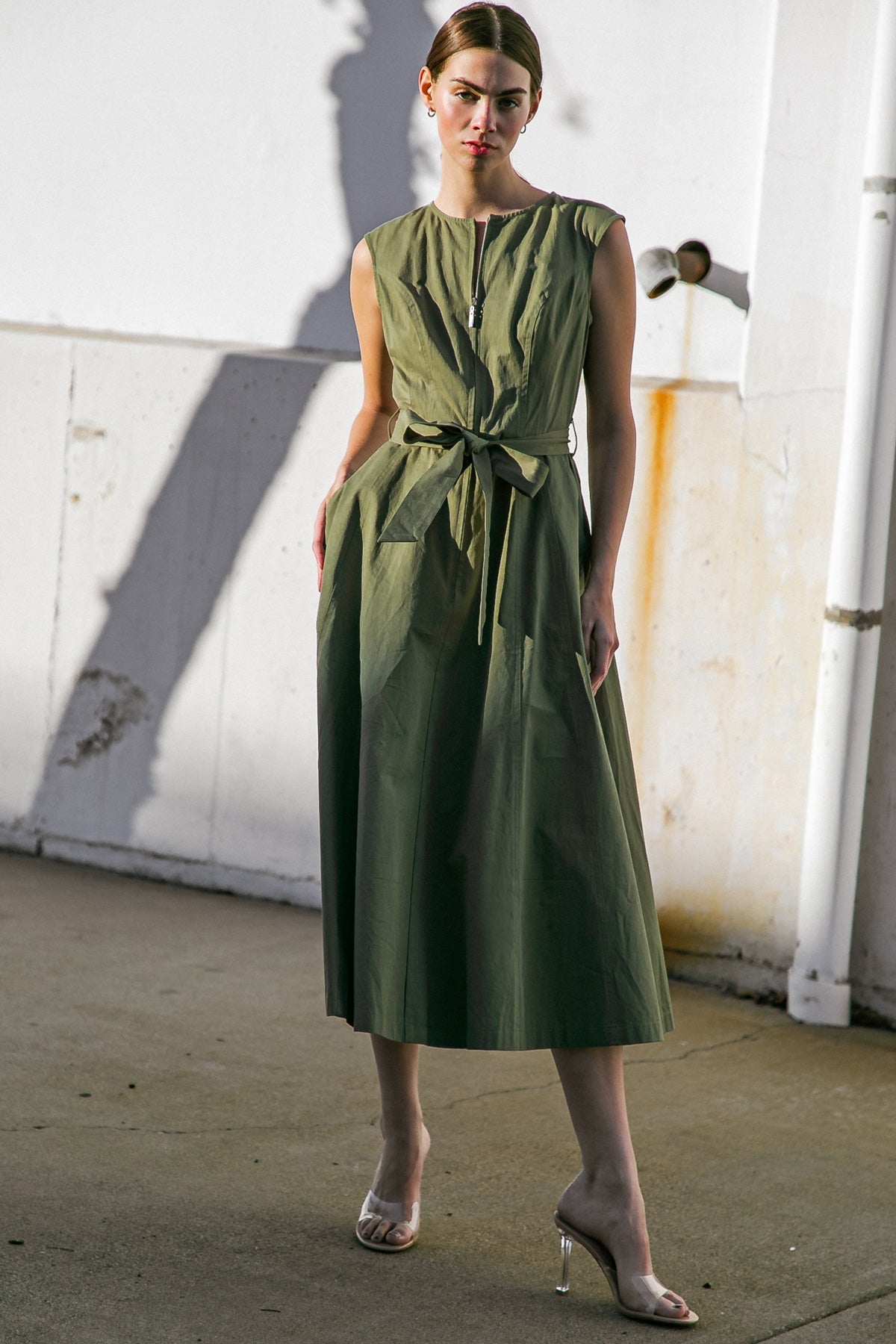 DELICATE DREAMS WOVEN MIDI DRESS Flying Tomato