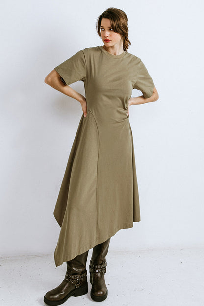 RIGHT ON CUE KNIT MIDI DRESS