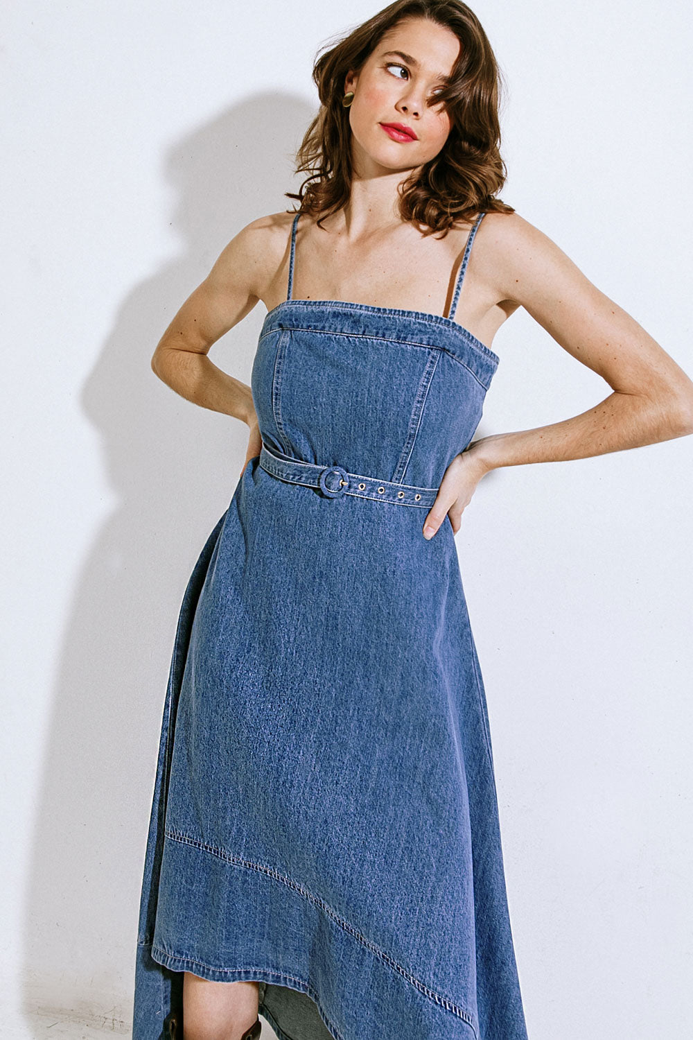 WEEKEND SCRIPT DENIM MIDI DRESS