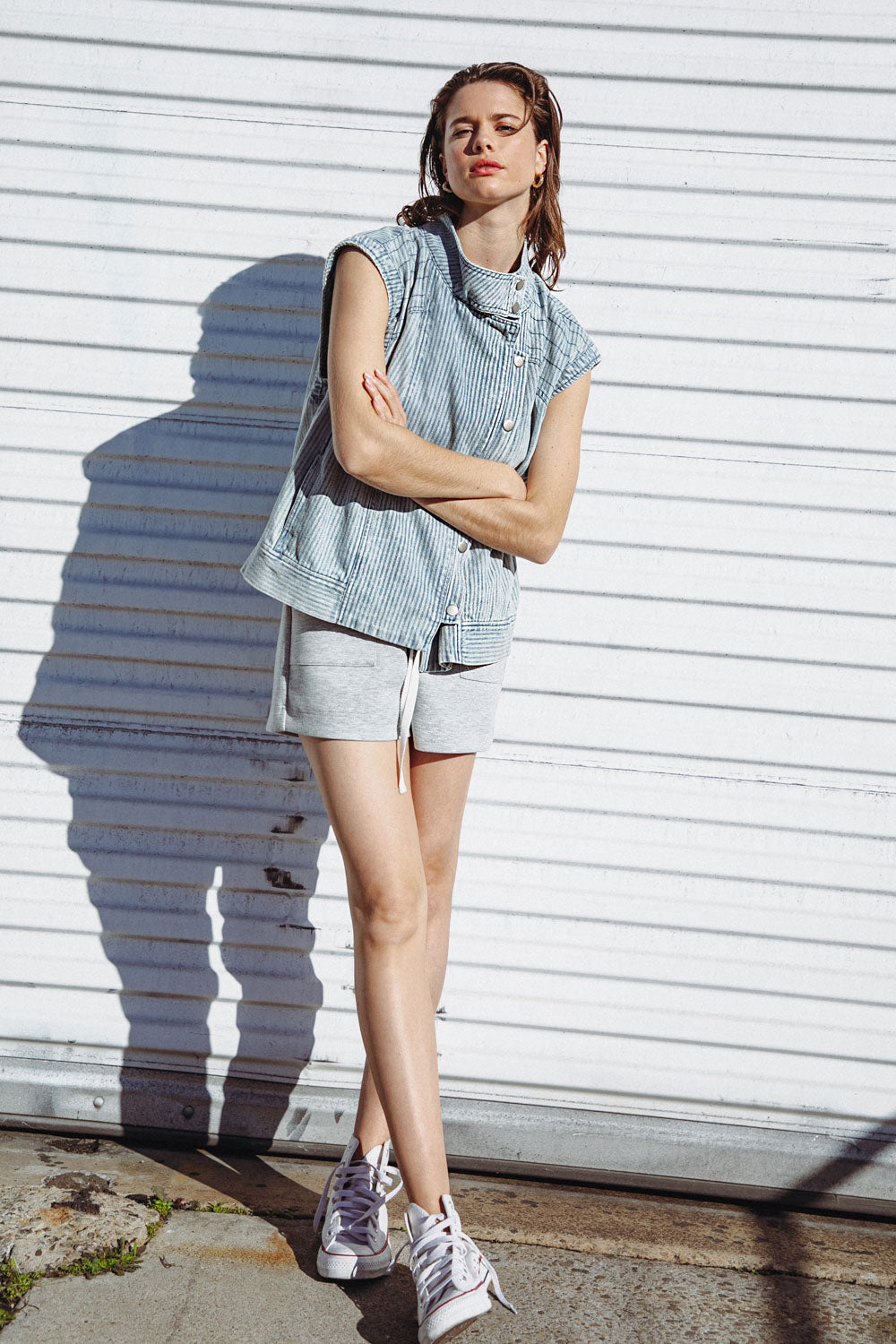 LATE SUMMER NIGHTS DENIM VEST Flying Tomato