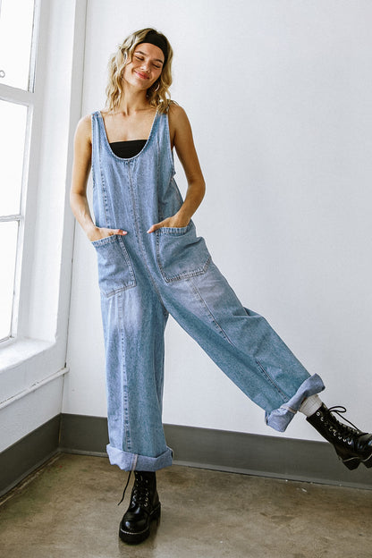 ALL YOUR REASONS DENIM JUMPSUIT