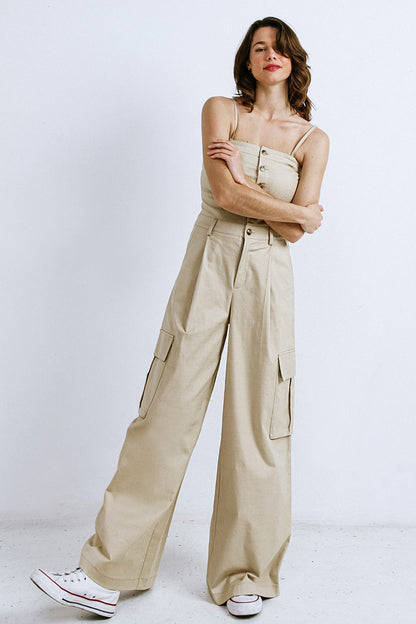 ROYAL AFFAIR WOVEN JUMPSUIT