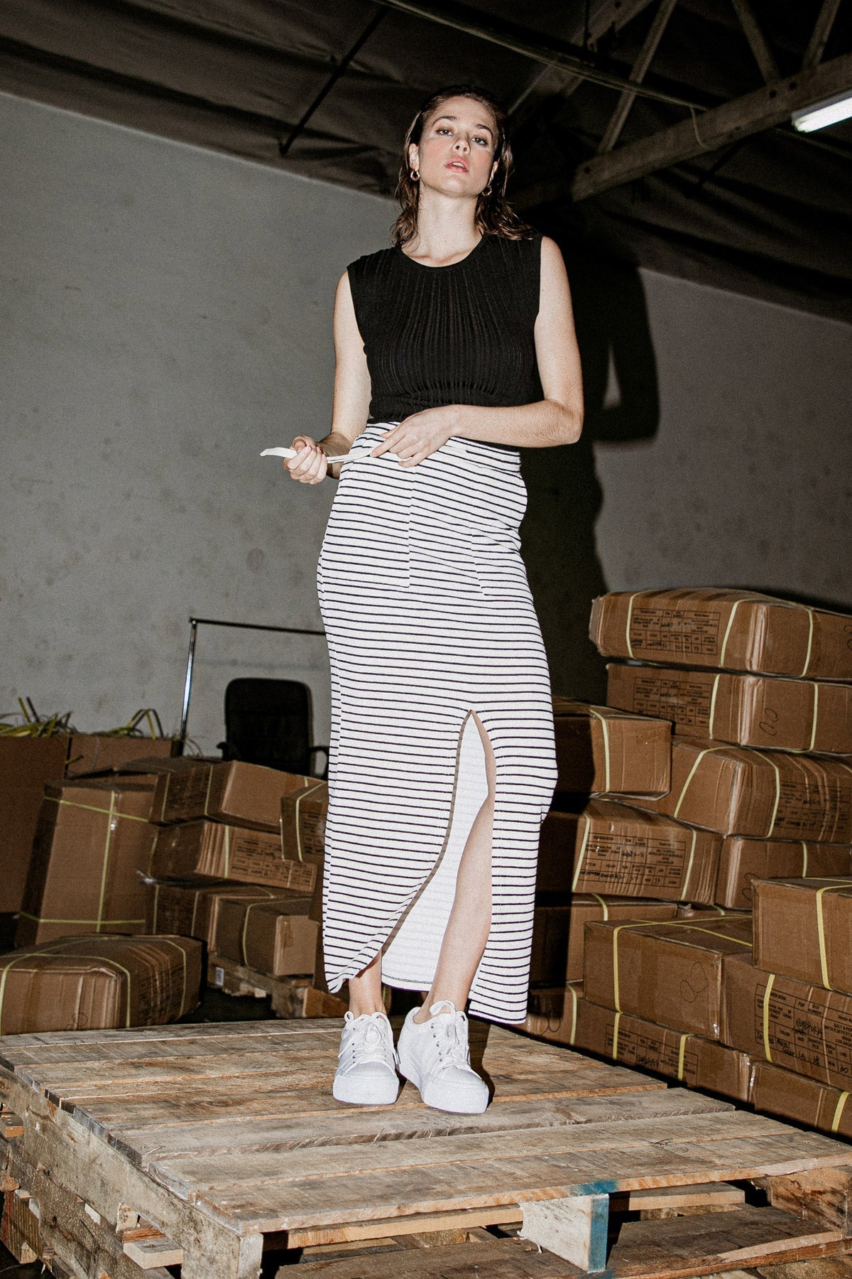 SET THE PACE KNIT TOP Flying Tomato