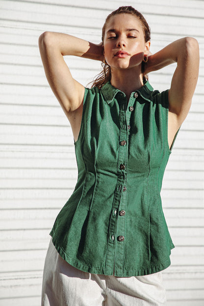 CLEAN SLATE DENIM TOP