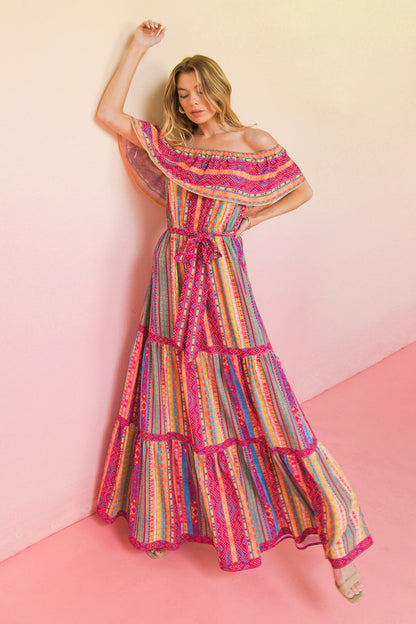 ISLAND EXPERIENCE WOVEN MAXI DRESS