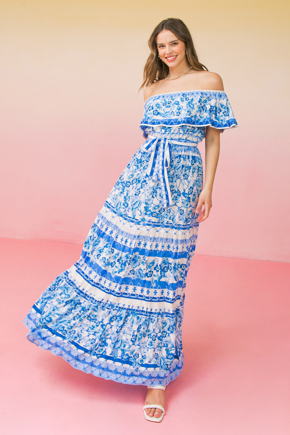 IN THE ARTIST'S GARDEN WOVEN MAXI DRESS