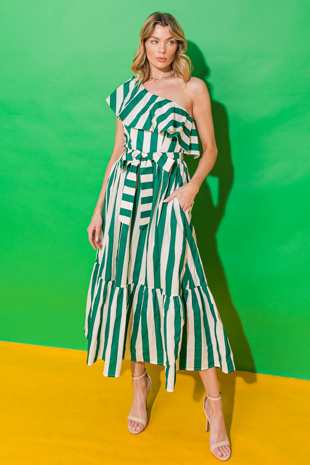 DAYS LIKE THESE POPLIN MIDI DRESS Flying Tomato